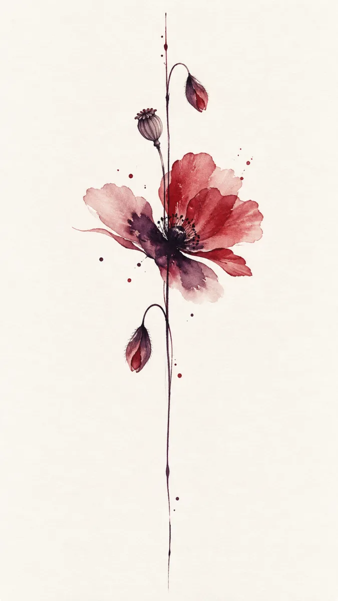 coquelicot aquarelle