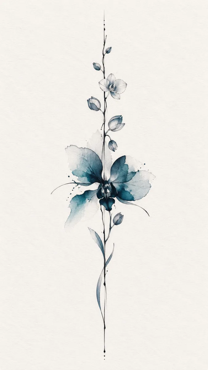 fleur abstraite bleue