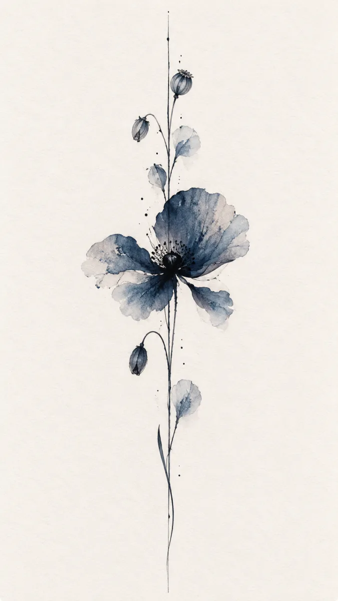fleur de pivoine abstraite aquarelle