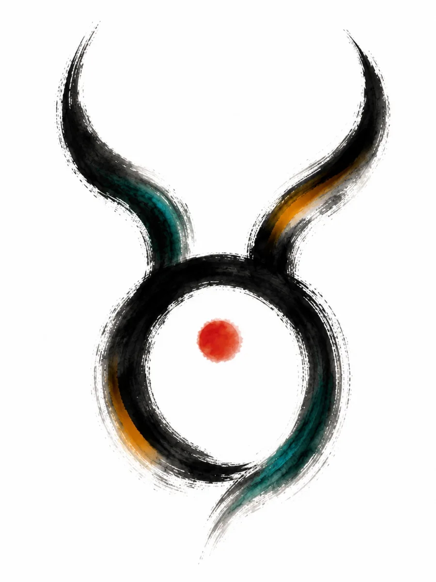 signe astrologique du taureau — simulation sur peau