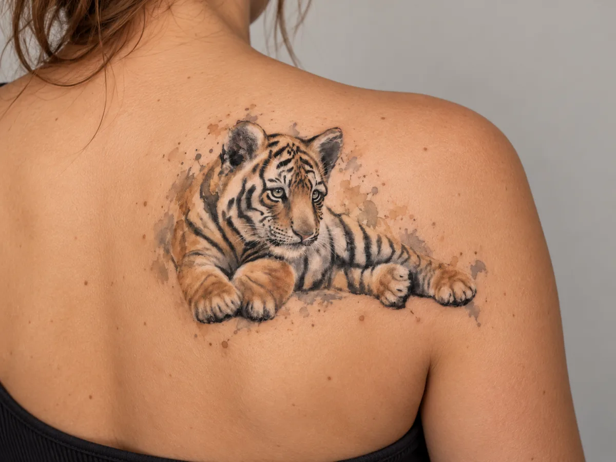 Tigre — simulation sur peau