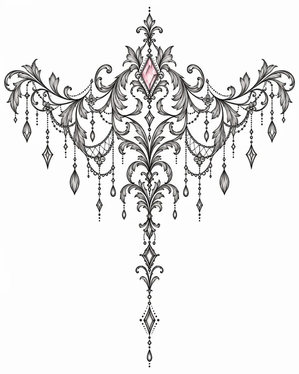 Underboobs baroque avec diamant