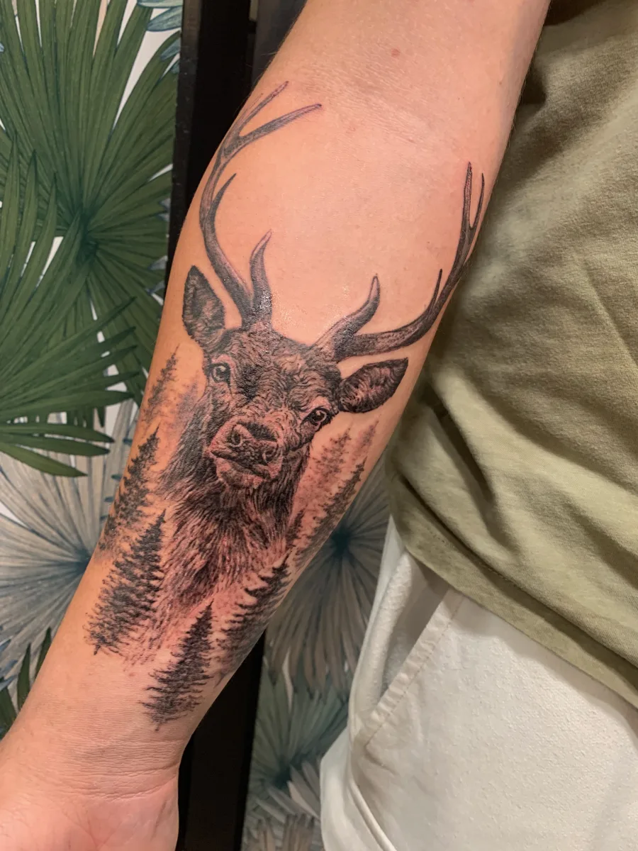 Tatouage Cerf sur Mesure dans le Var - photo