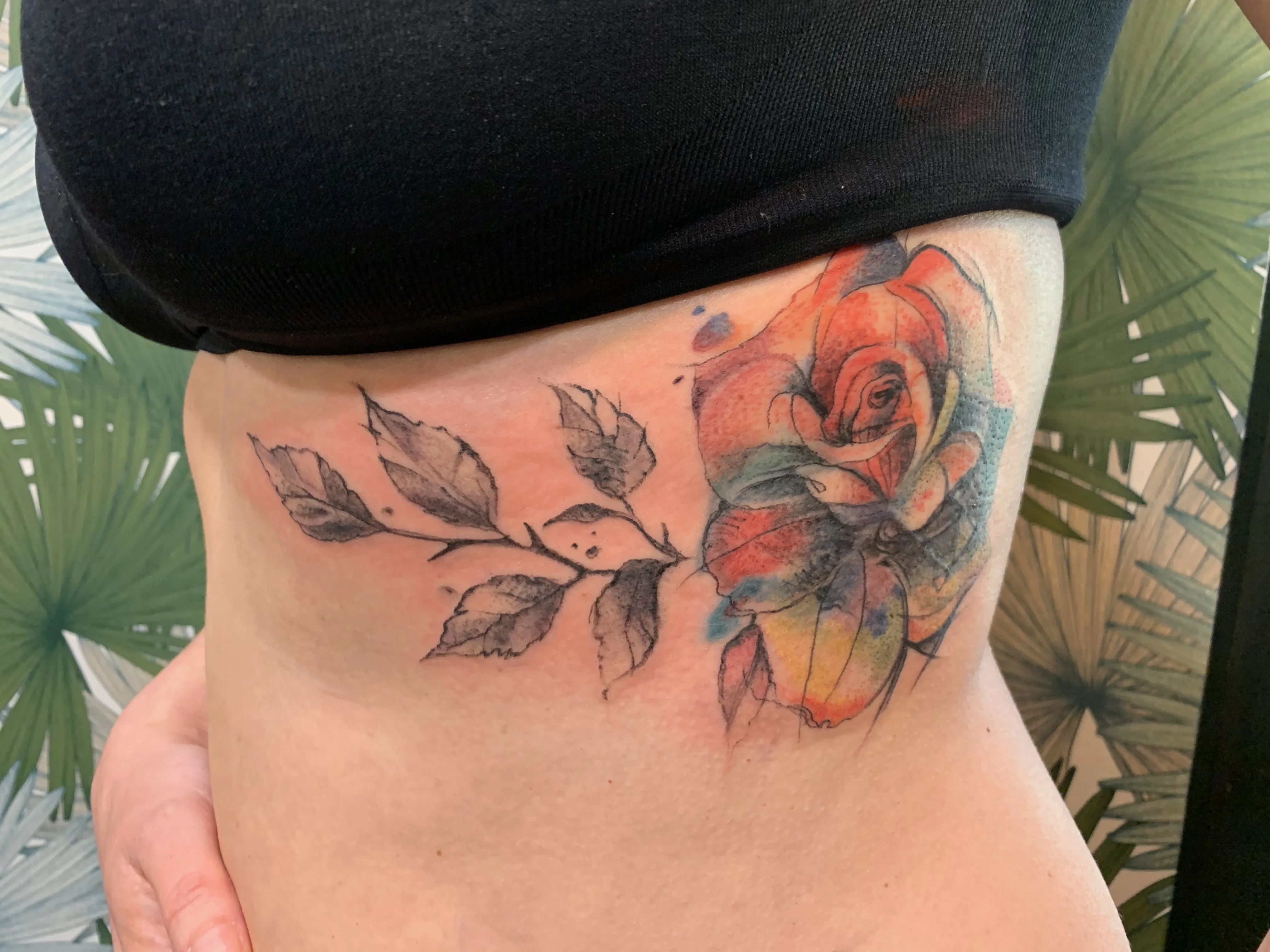 Tattoo Cover Rose en Esquisse dans le Var